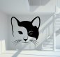 Preview: 37076 Katze - Gesicht Wandtattoo